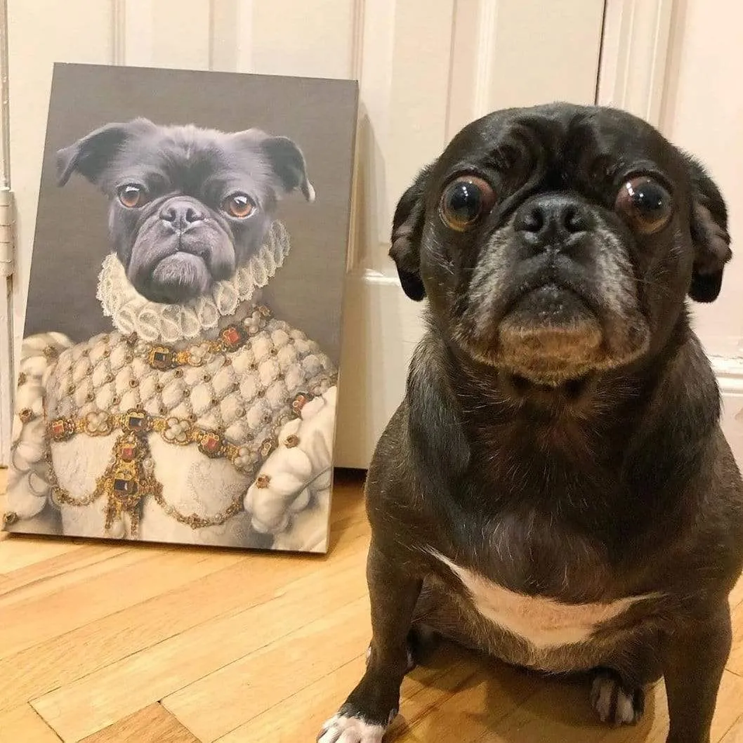 Custom Crown & Paw Portrait - One Pet