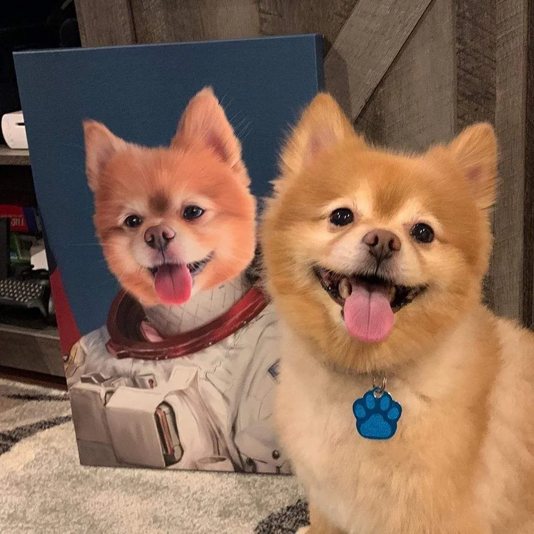 Custom Crown & Paw Portrait - One Pet