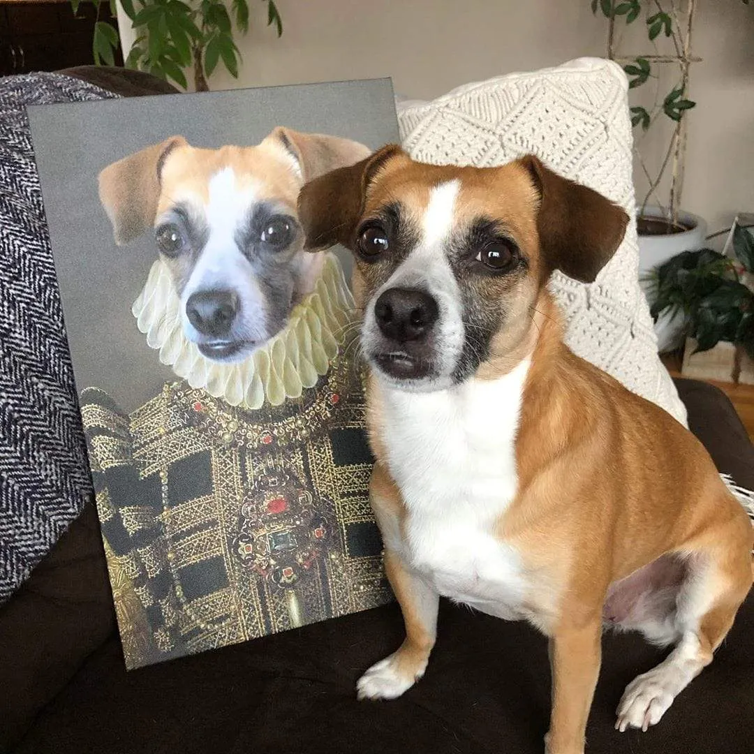 Custom Crown & Paw Portrait - One Pet