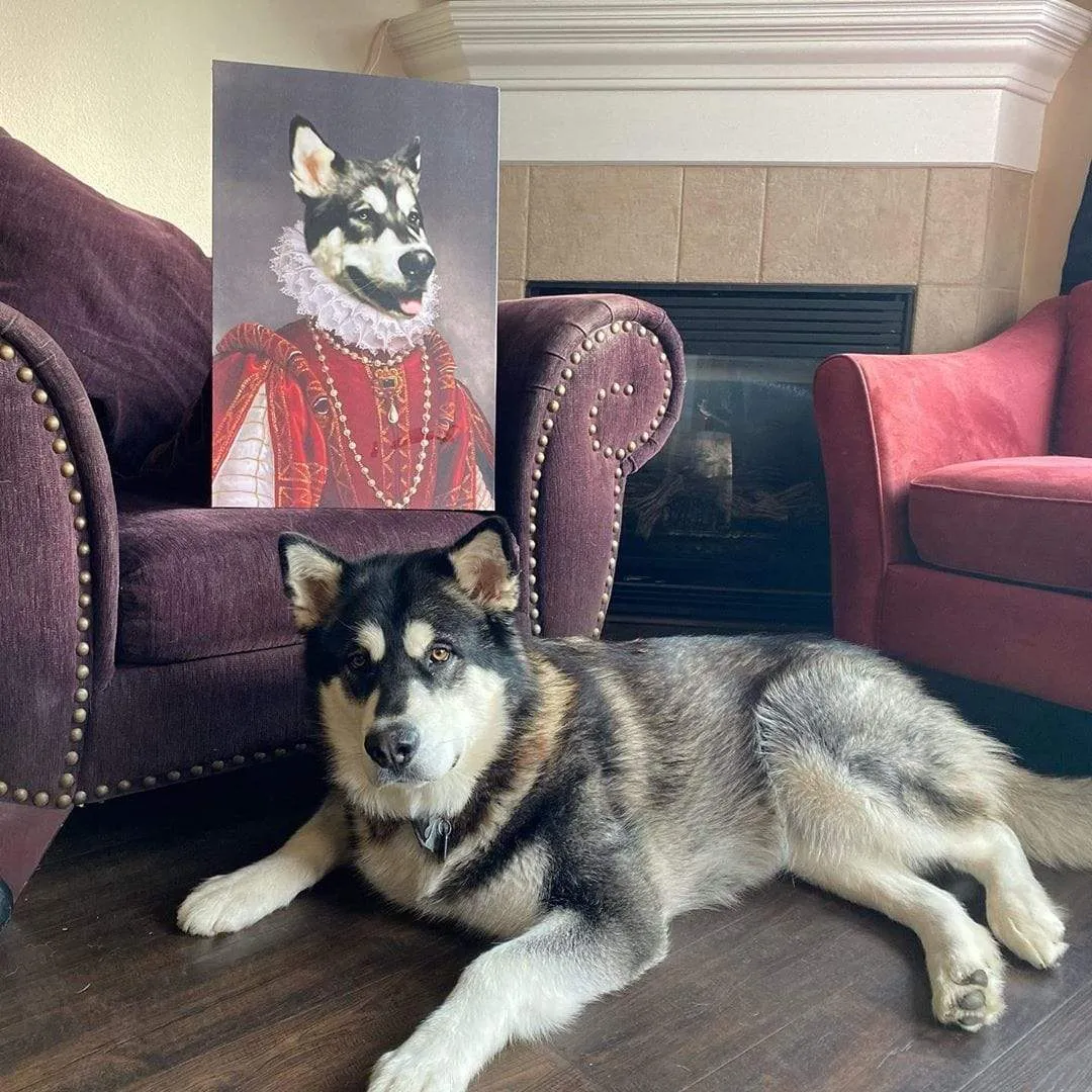 Custom Crown & Paw Portrait - One Pet