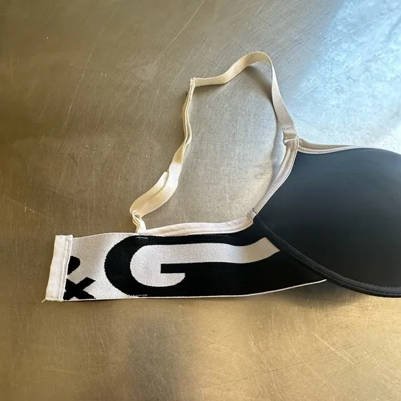 Dolce &amp; Gabbana Vintage Sporty Black White Outerwear Push-Up Logo Bra 30C / 30B