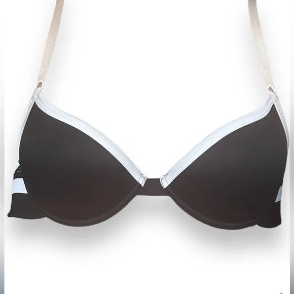 Dolce &amp; Gabbana Vintage Sporty Black White Outerwear Push-Up Logo Bra 30C / 30B