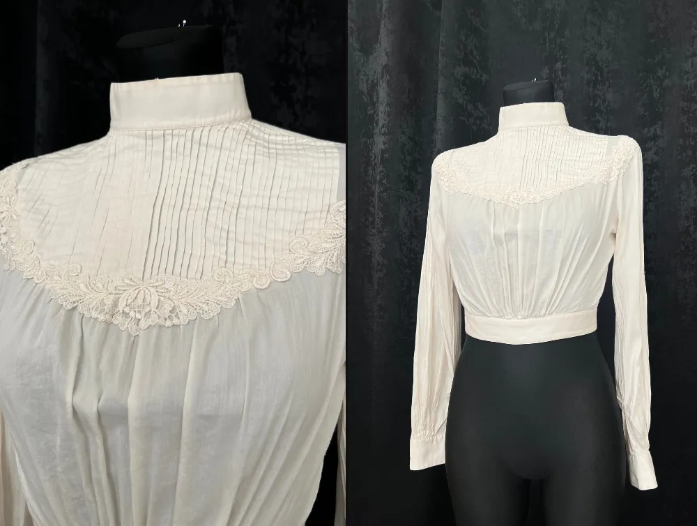 Edwardian cotton Crimson Peak grey costume