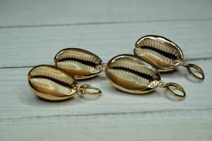 Electroplated Puka Shell Earrings 220-35 | Erika Williner Designs