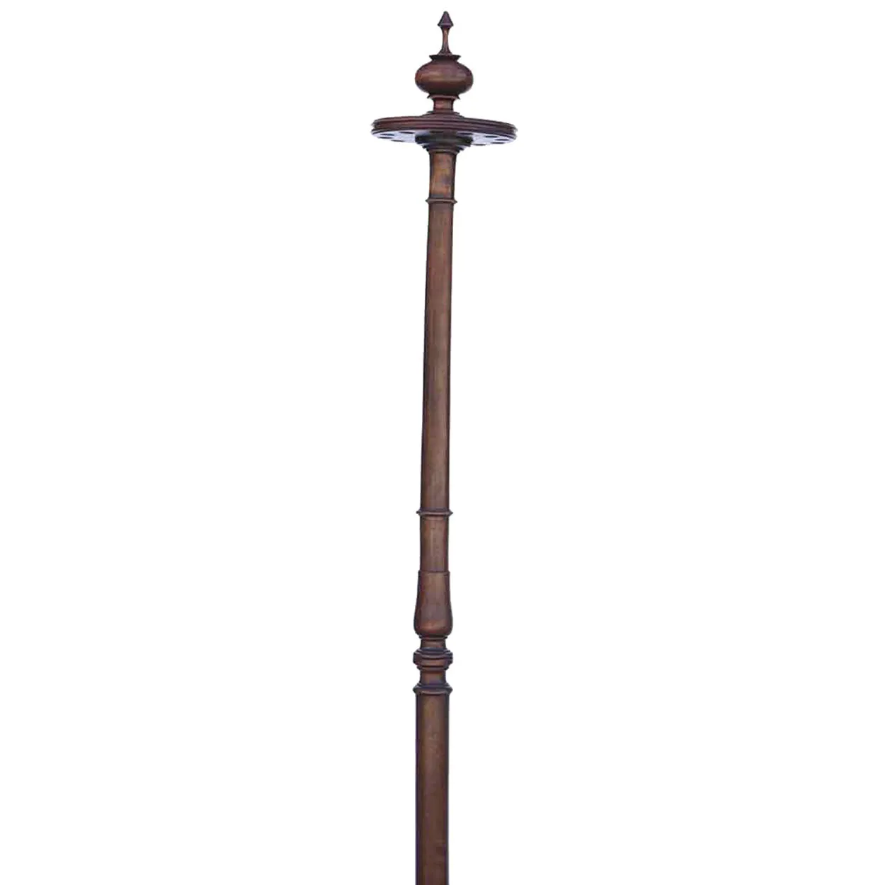 English Victorian Walnut Billiards 12 Pool Cue Floor Stand