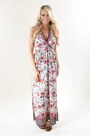 Ethnic Print Maxi Dress