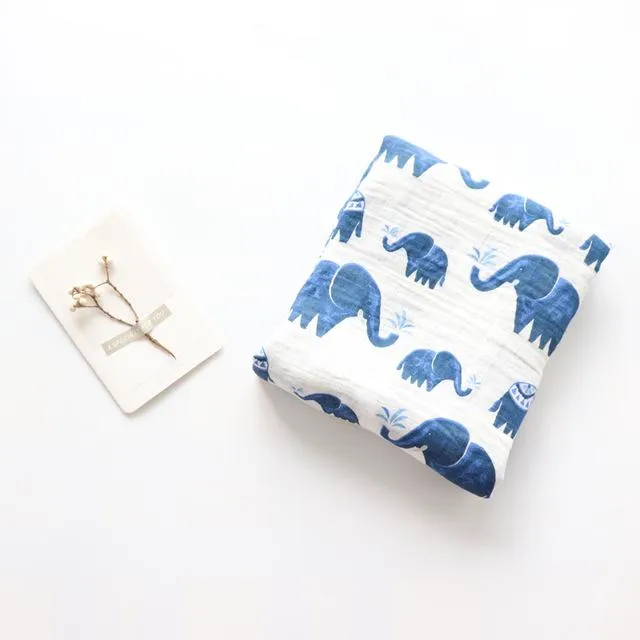 Extra Large Elephant Cotton Muslin