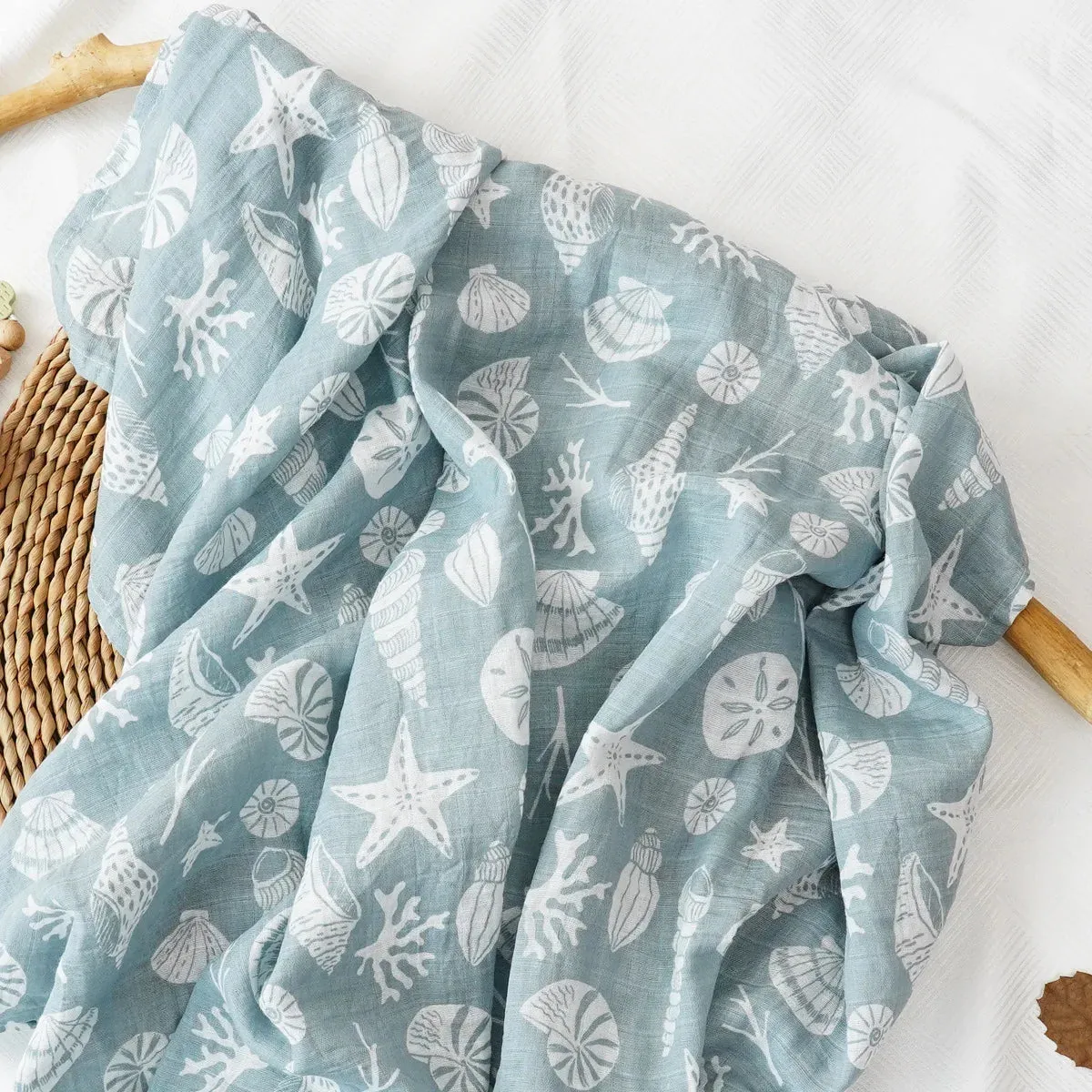 Extra Large Seashell Cotton Muslin
