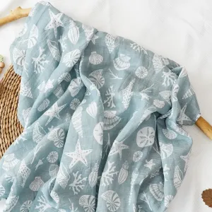 Extra Large Seashell Cotton Muslin