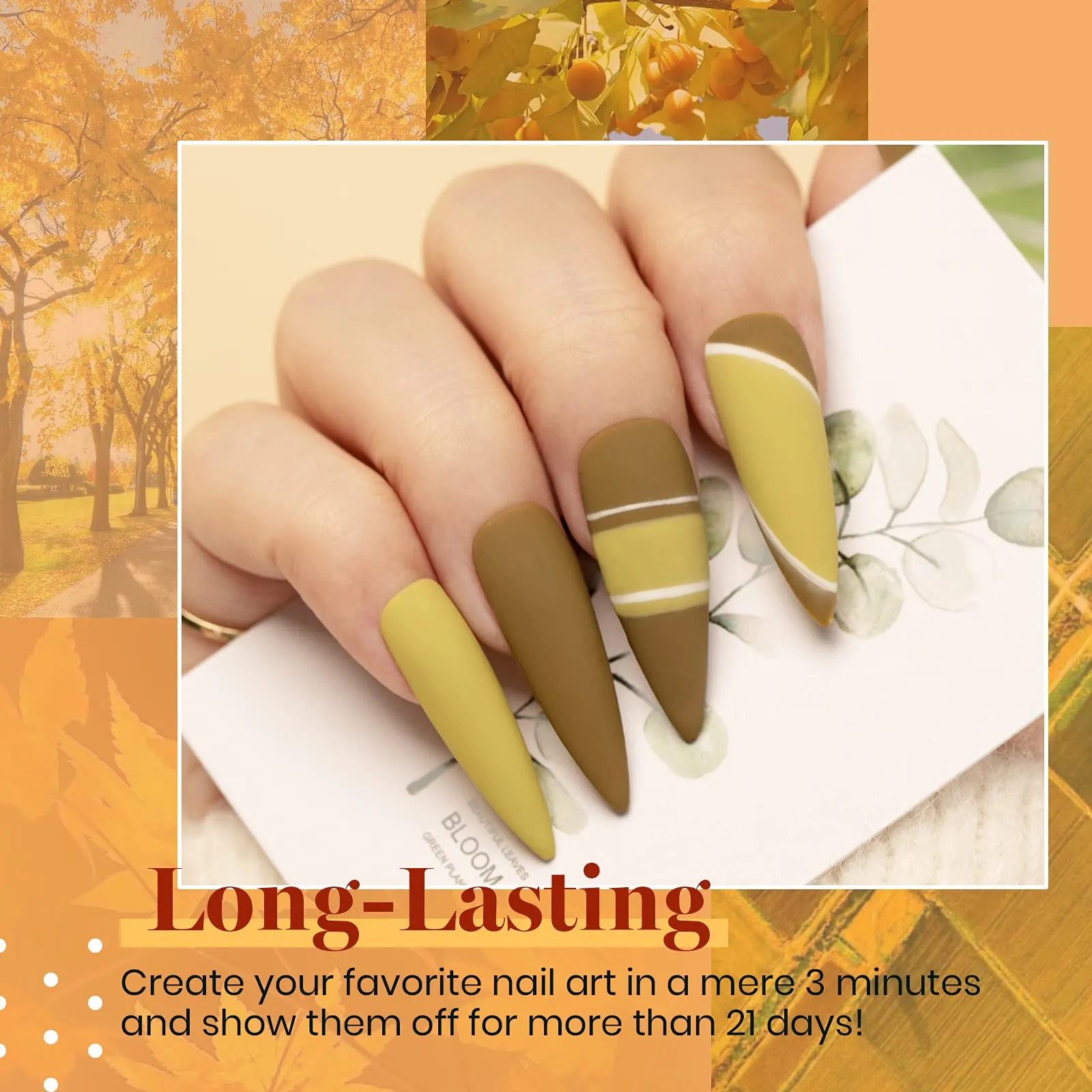 Fall Festival - 20 Gel Colors Set with Top and Base Coat (5ml/Each)