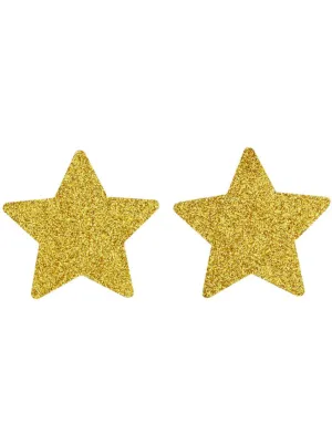 Fever Glitter Star Nipple Pasties, Gold