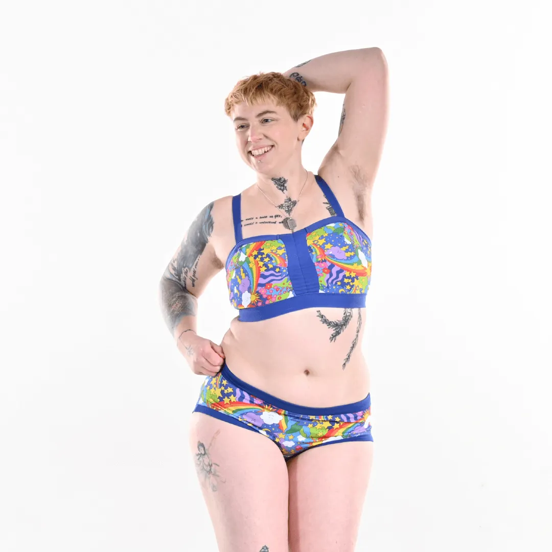 Flexi-Size Bra - Retro Rainbows