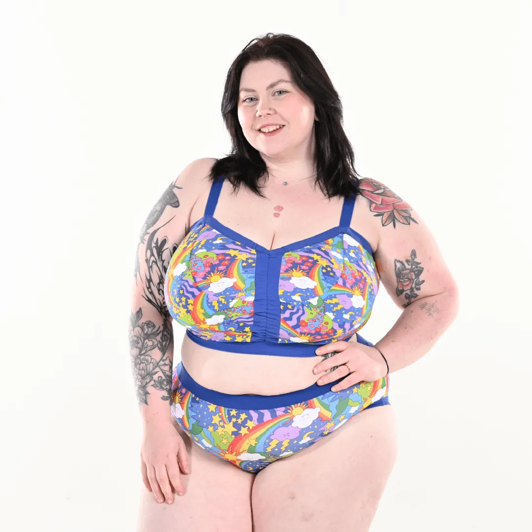 Flexi-Size Bra - Retro Rainbows