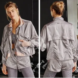 Free People Movement Opal Jacket Lilac Purple Windbreaker Bomber Small