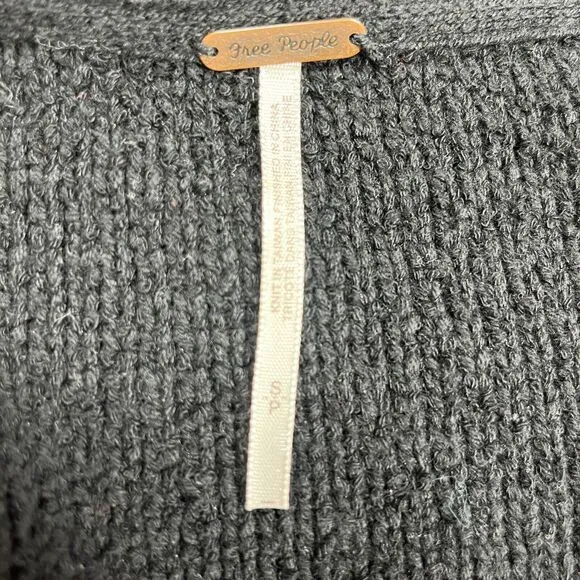 Free People Southport Oversized Cardigan Duster Button Front Pockets Striped Sm
