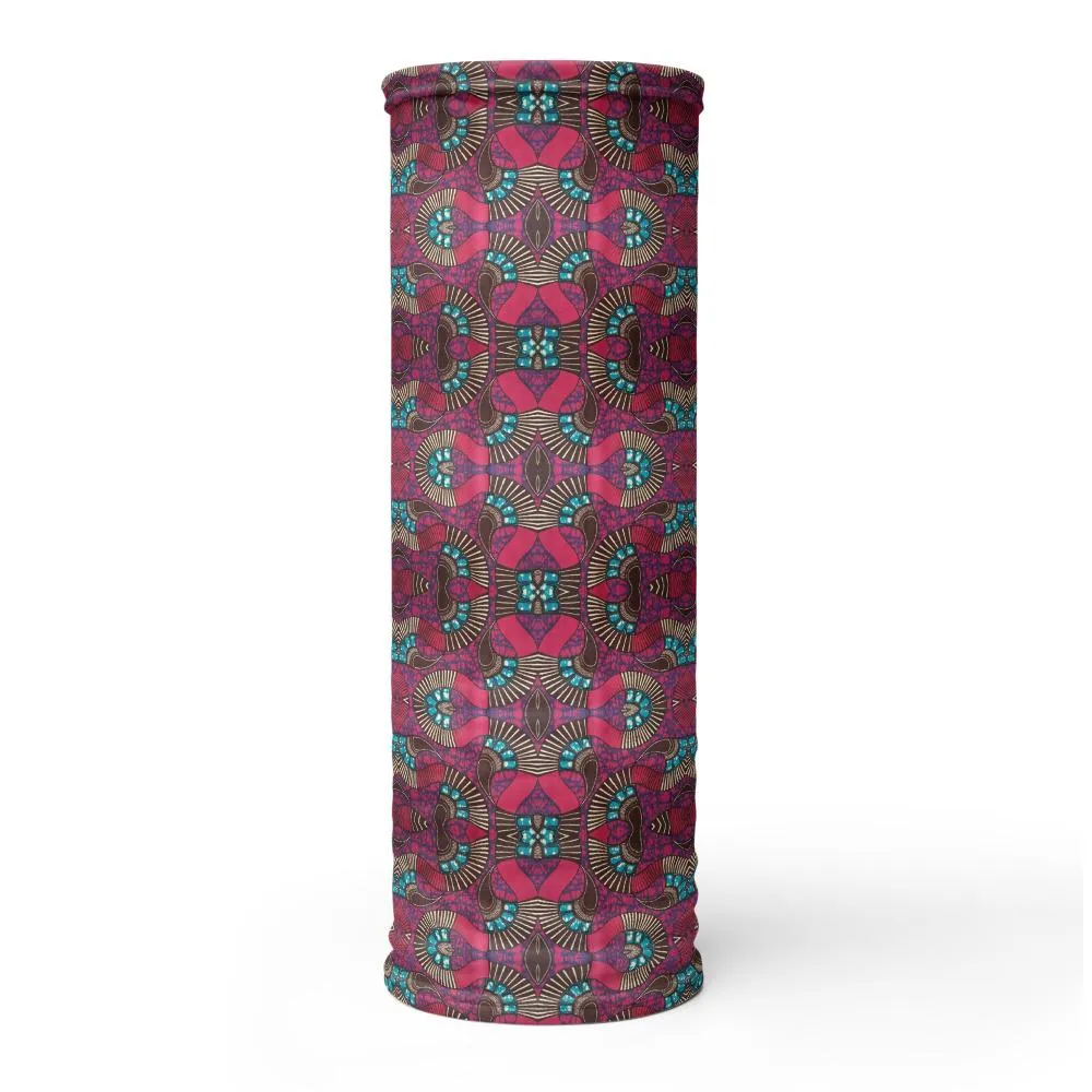Fuschia African Print Neck Gaiter