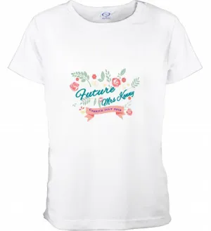 'Future Mrs' Personalised Vintage Style Bride Tshirt