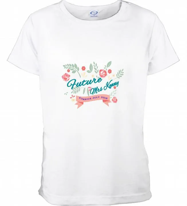 'Future Mrs' Personalised Vintage Style Bride Tshirt
