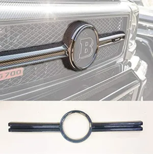 G Wagon Front Grille Center Piece Carbon Fiber - Grill Center Cover for Mercedes-Benz G-Class W463 G63 AMG G65 AMG