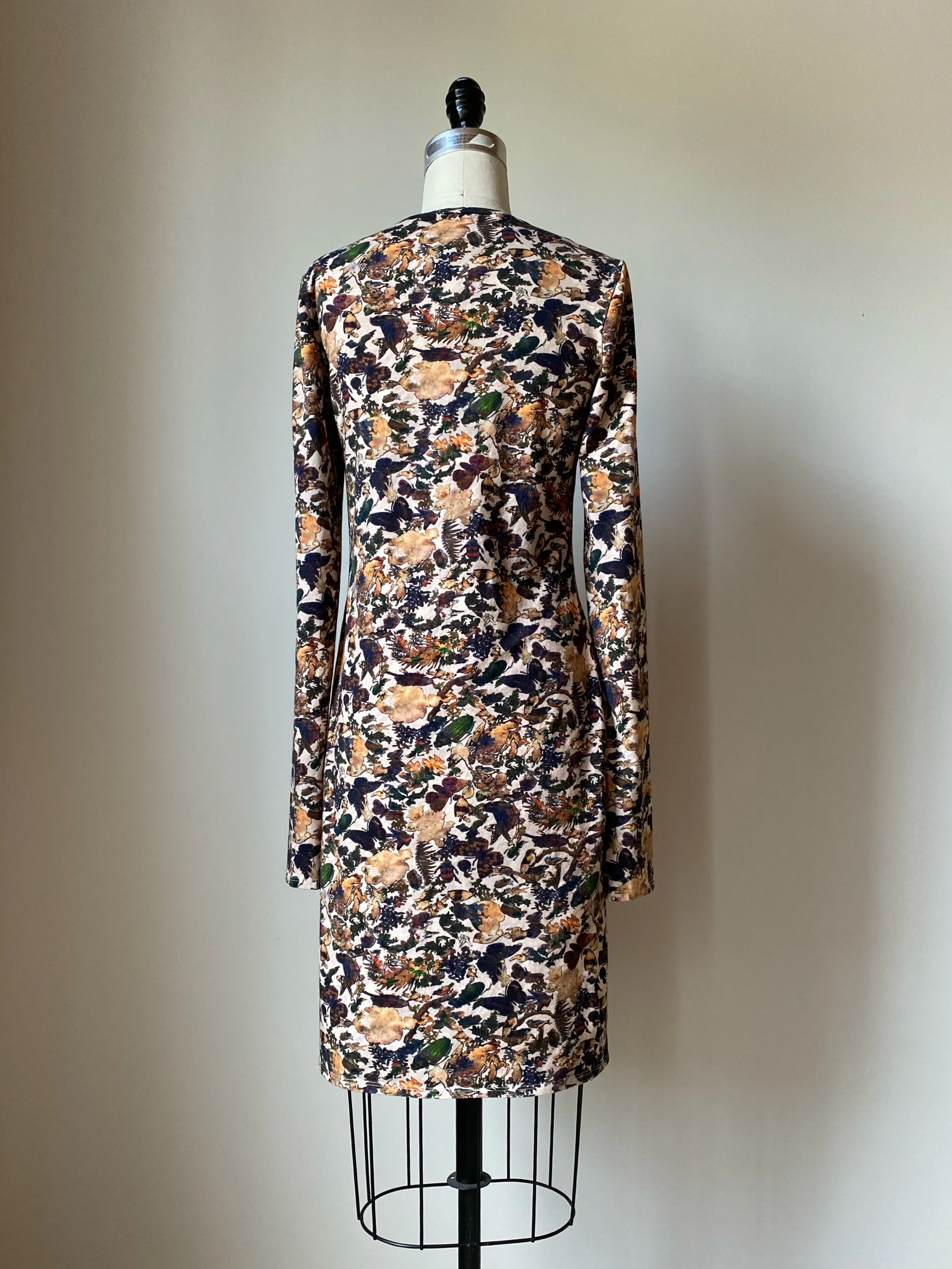 ginger jar long sleeve printed jersey dress