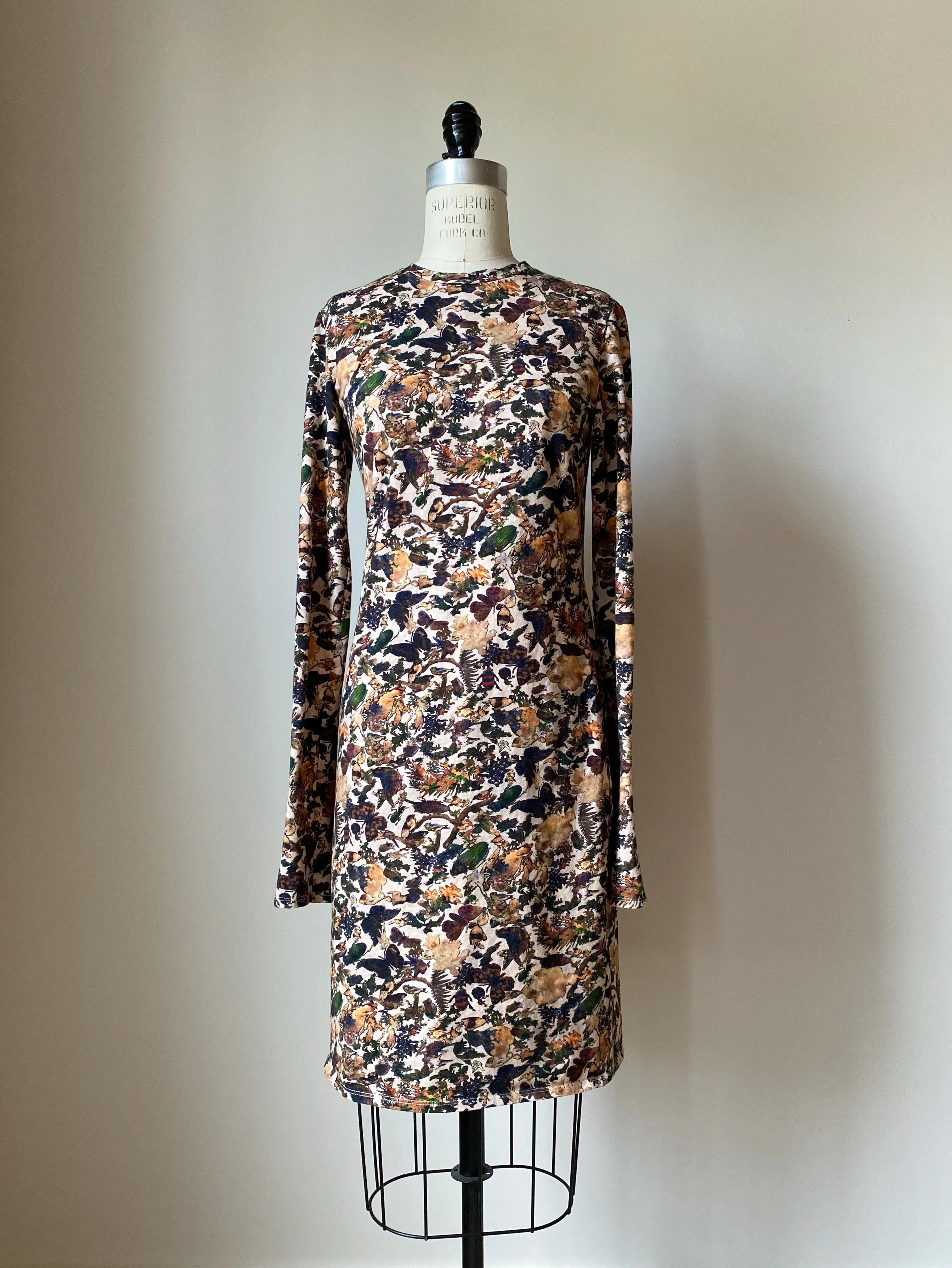 ginger jar long sleeve printed jersey dress