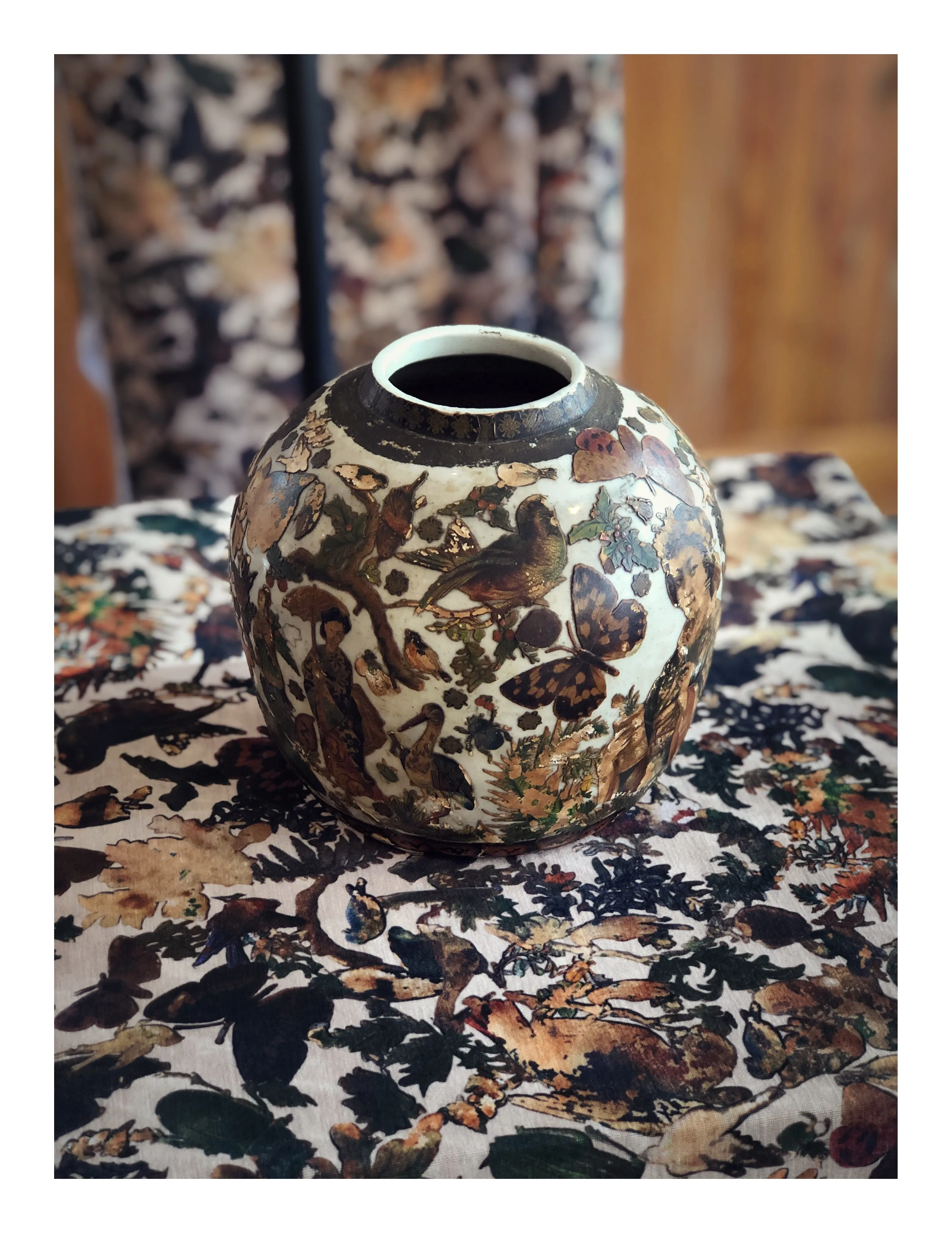 ginger jar long sleeve printed jersey dress