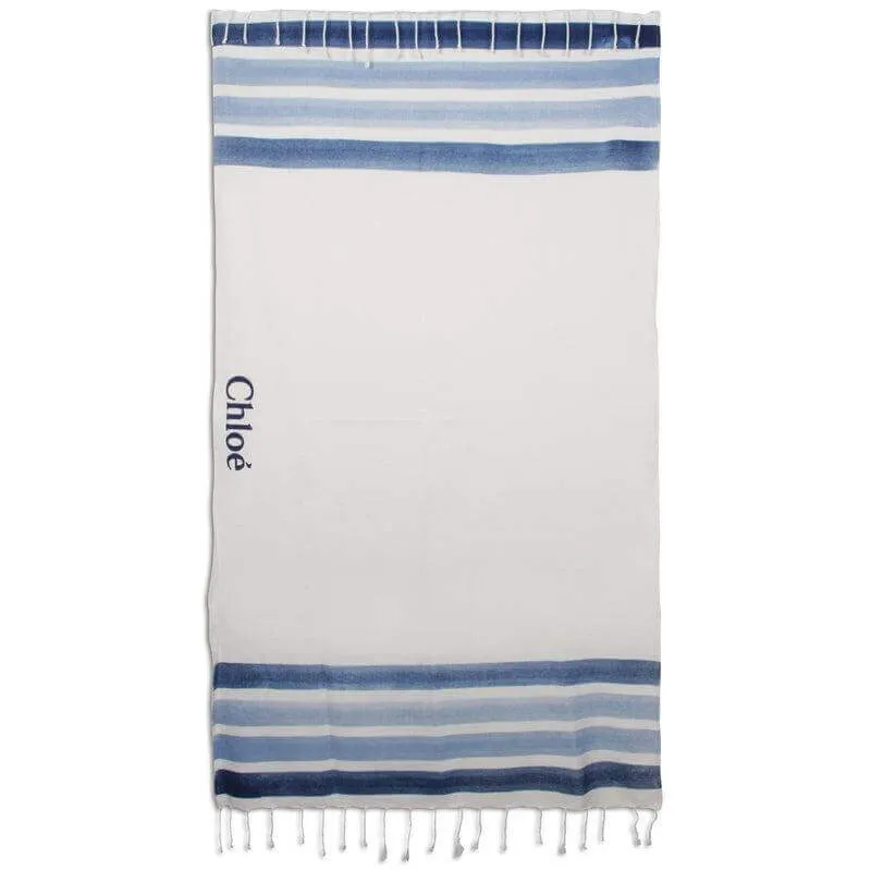 Girls Stripe Detail Fringed Beach Towel