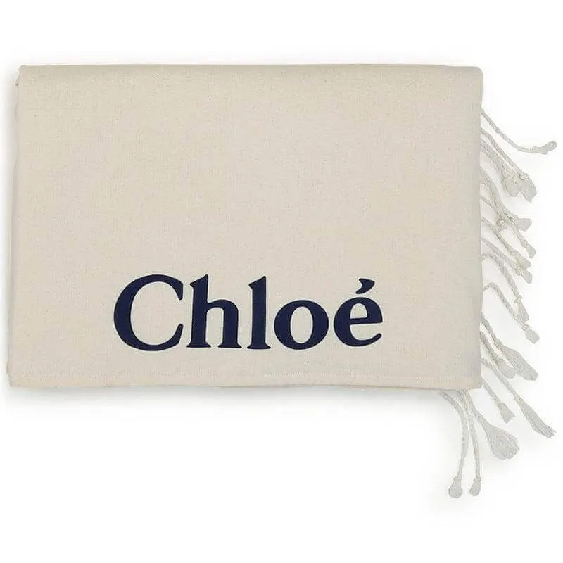 Girls Stripe Detail Fringed Beach Towel