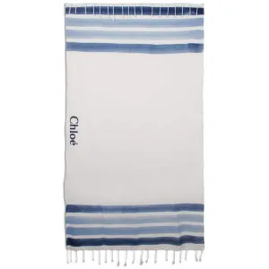 Girls Stripe Detail Fringed Beach Towel