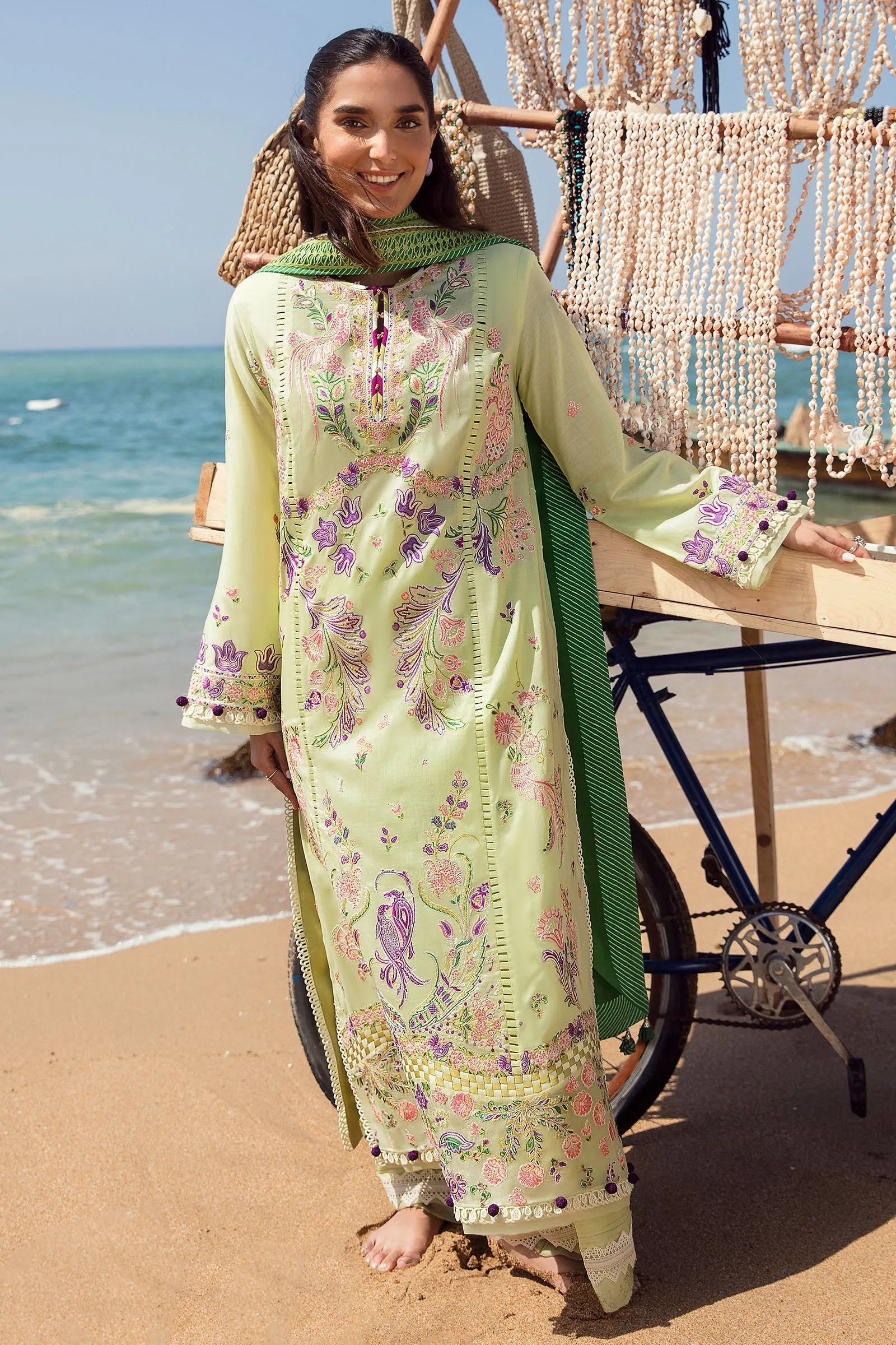 GIZEM (ZL23-05 B) | Zaha Lawn Collection 2023 | Embroidered Unstitched Lawn Suits