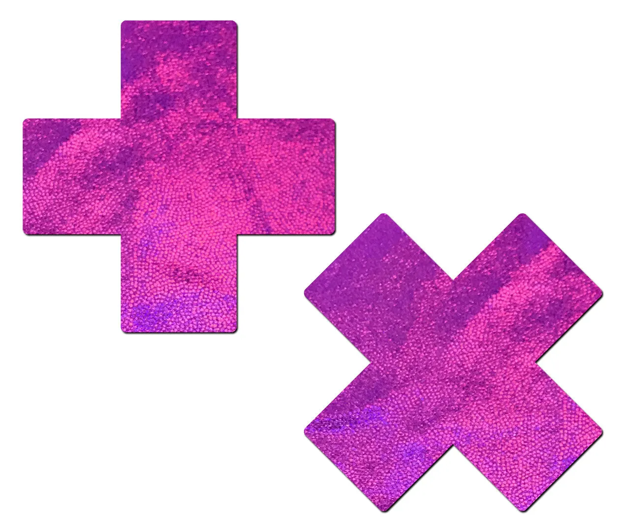 Glitter Cross Nipple Pasties - Plus X