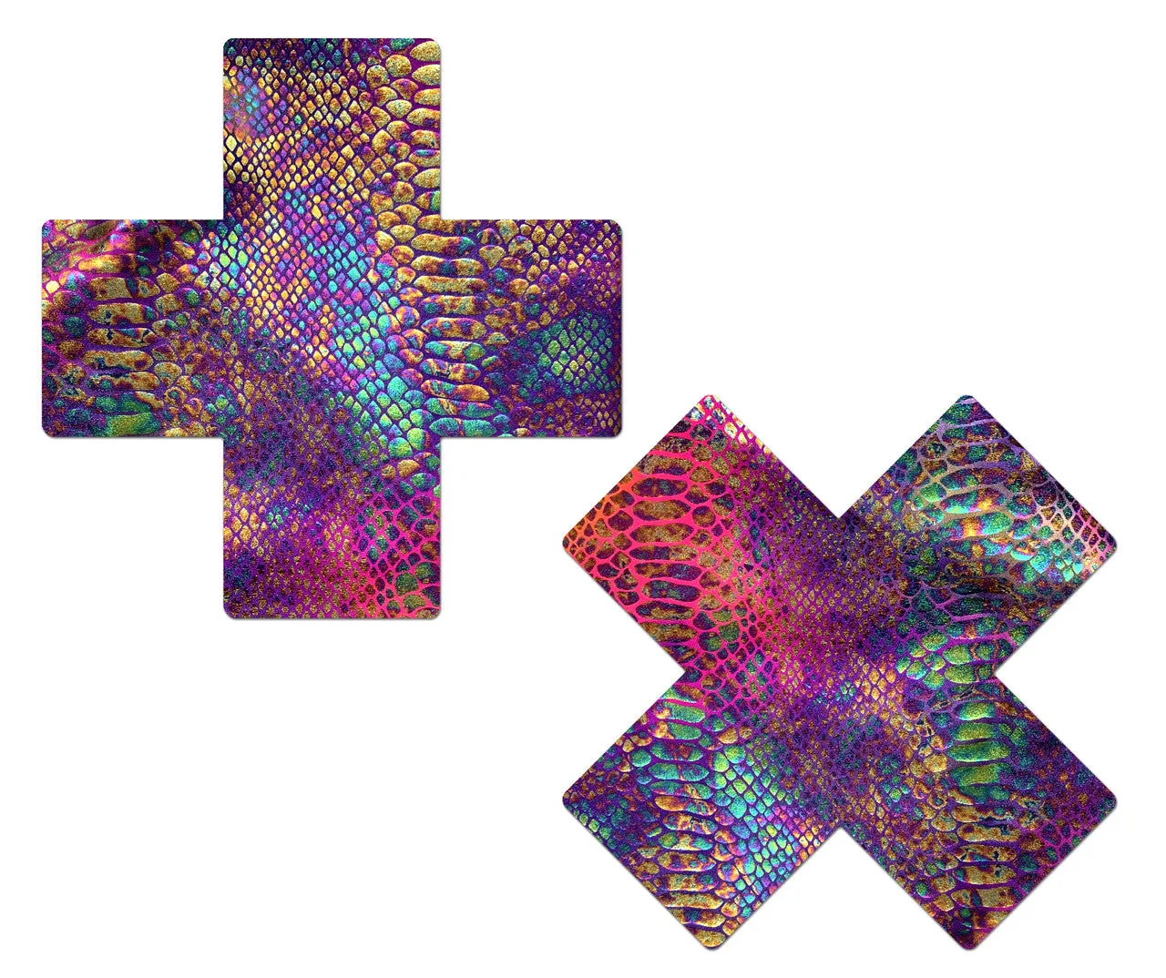 Glitter Cross Nipple Pasties - Plus X