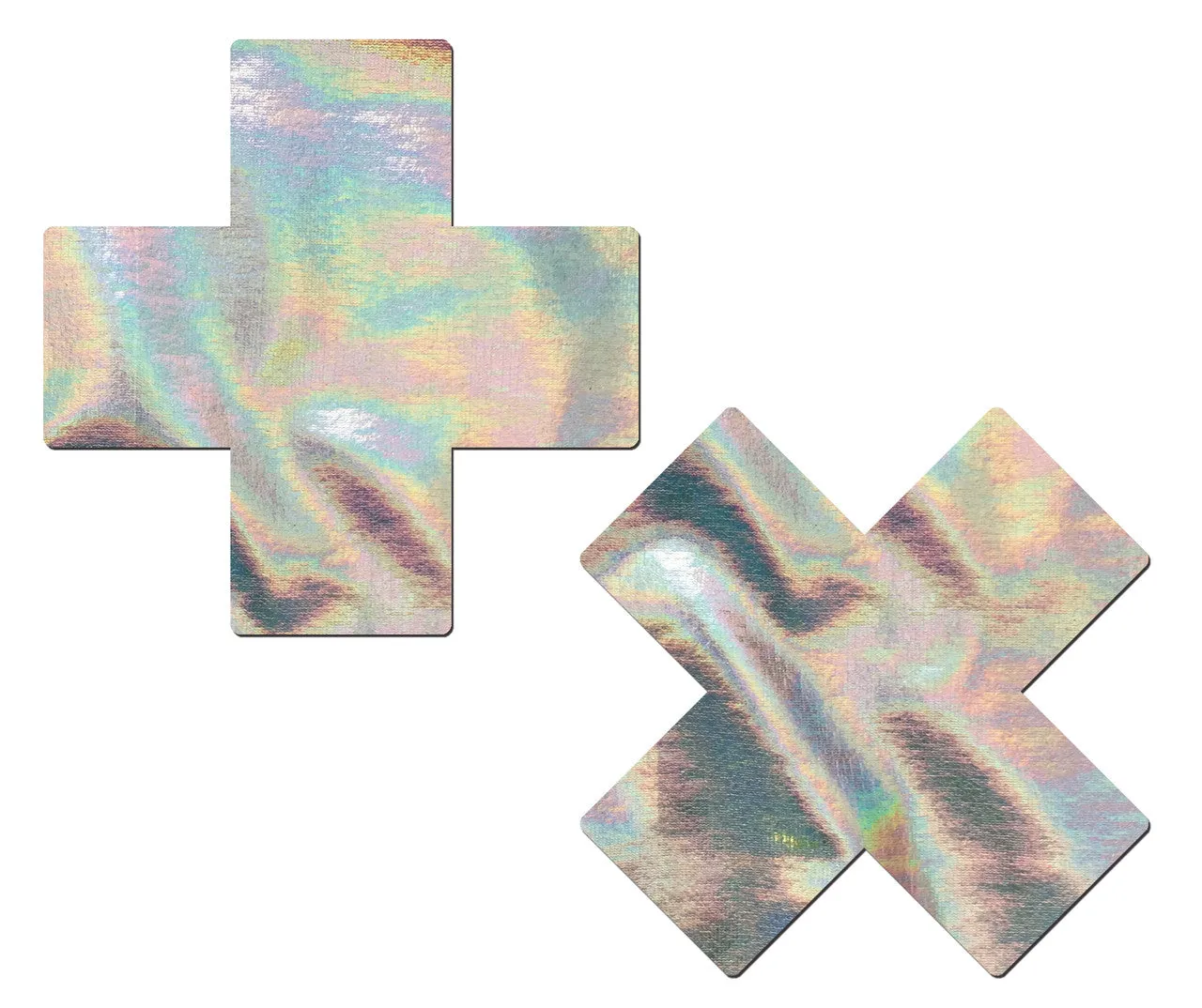 Glitter Cross Nipple Pasties - Plus X