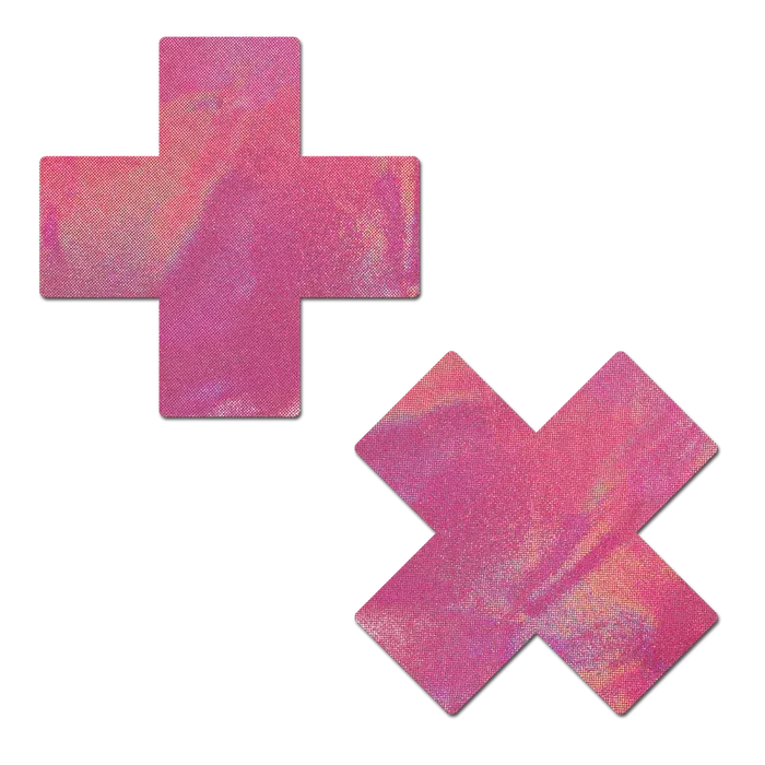 Glitter Cross Nipple Pasties - Plus X