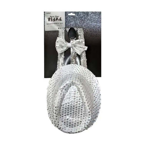 Glitter Silver Men's Set