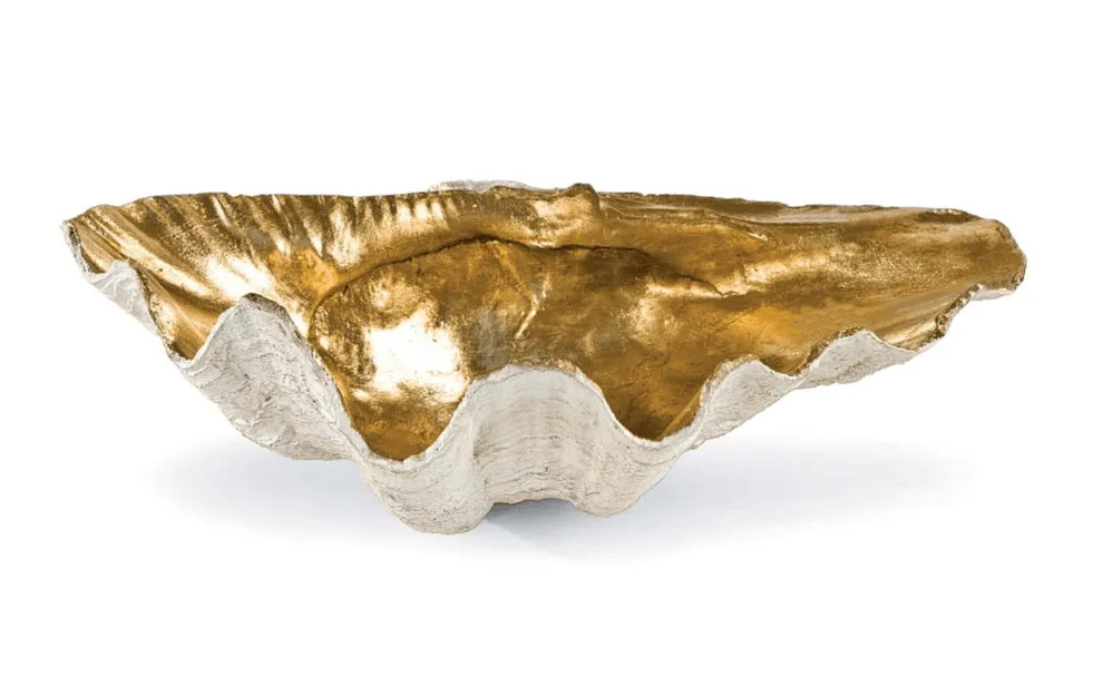 Golden Clam Bowl 14" wide - Small