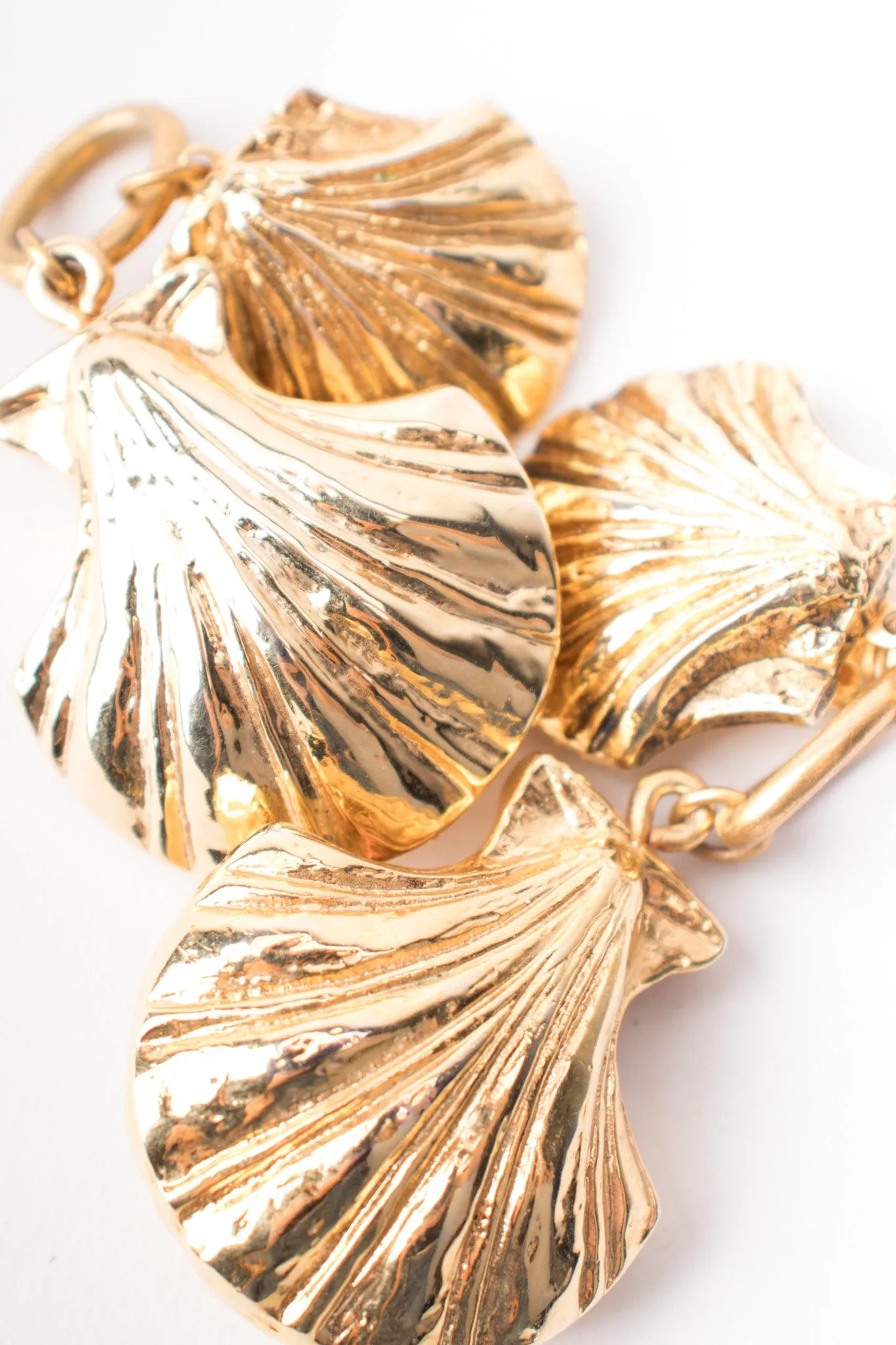 Golden Seashell Drop Earrings