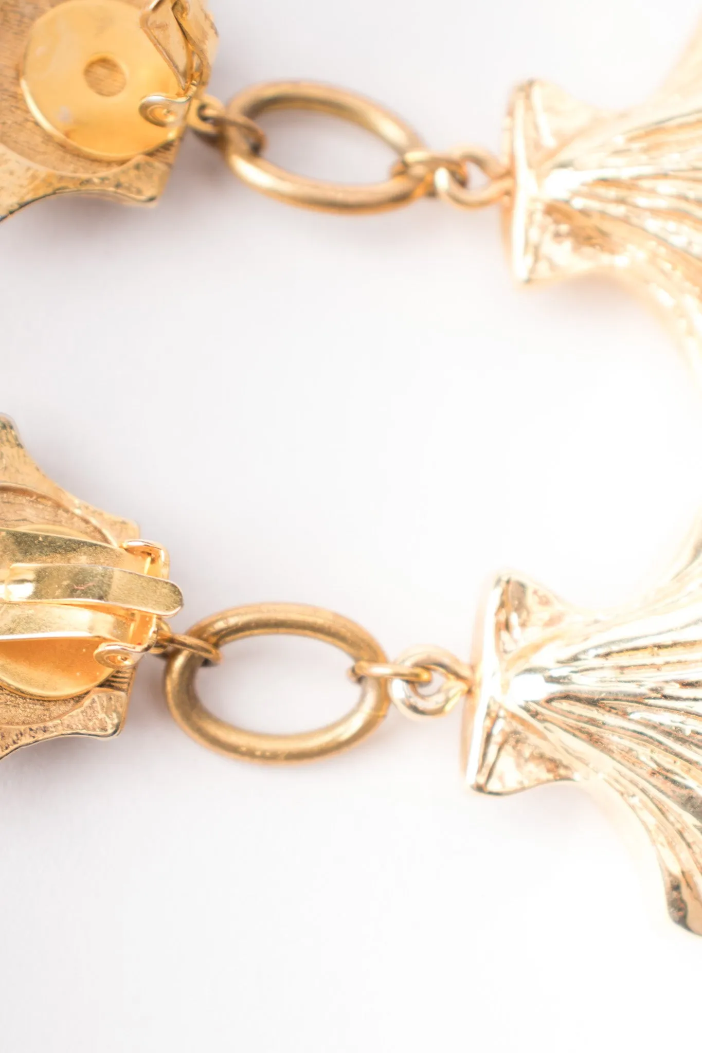Golden Seashell Drop Earrings
