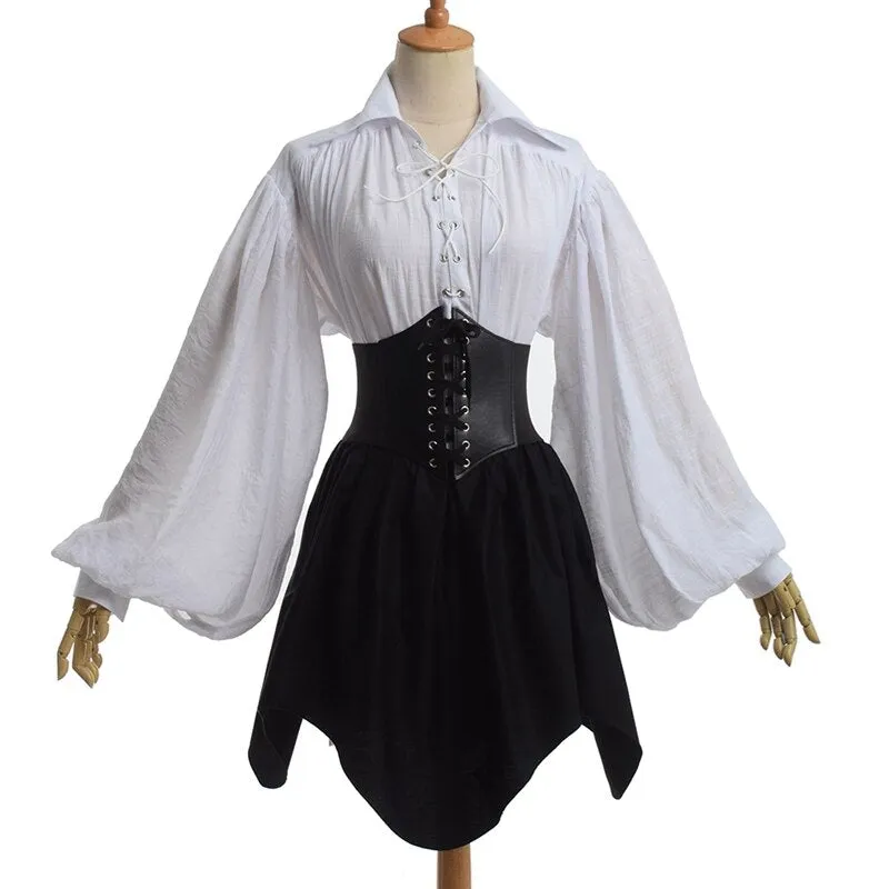 Gothic Black Corset Skirt