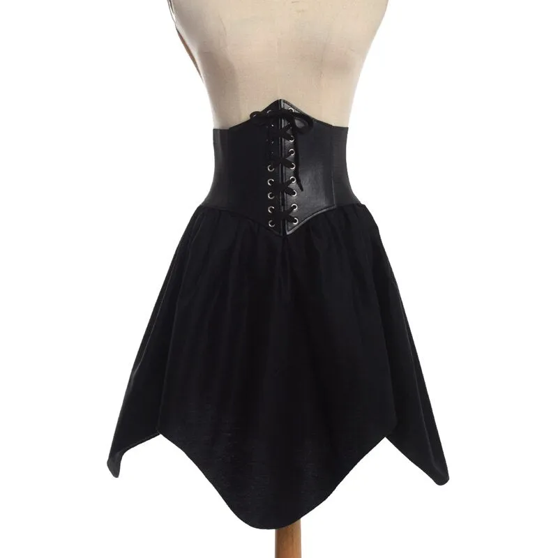 Gothic Black Corset Skirt