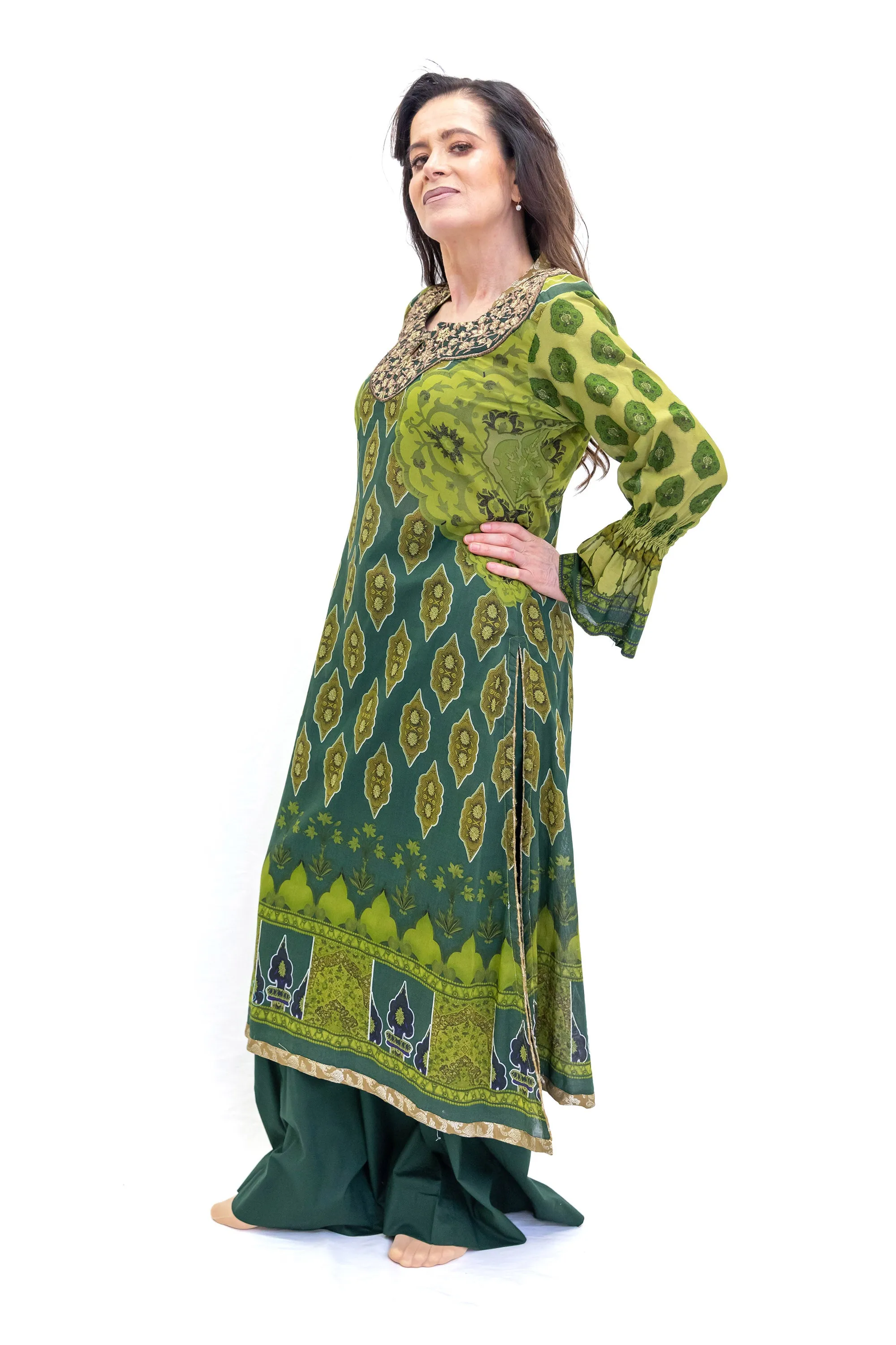 Green Lawn Cotton Salwar Kameez - Suit - Maria b.