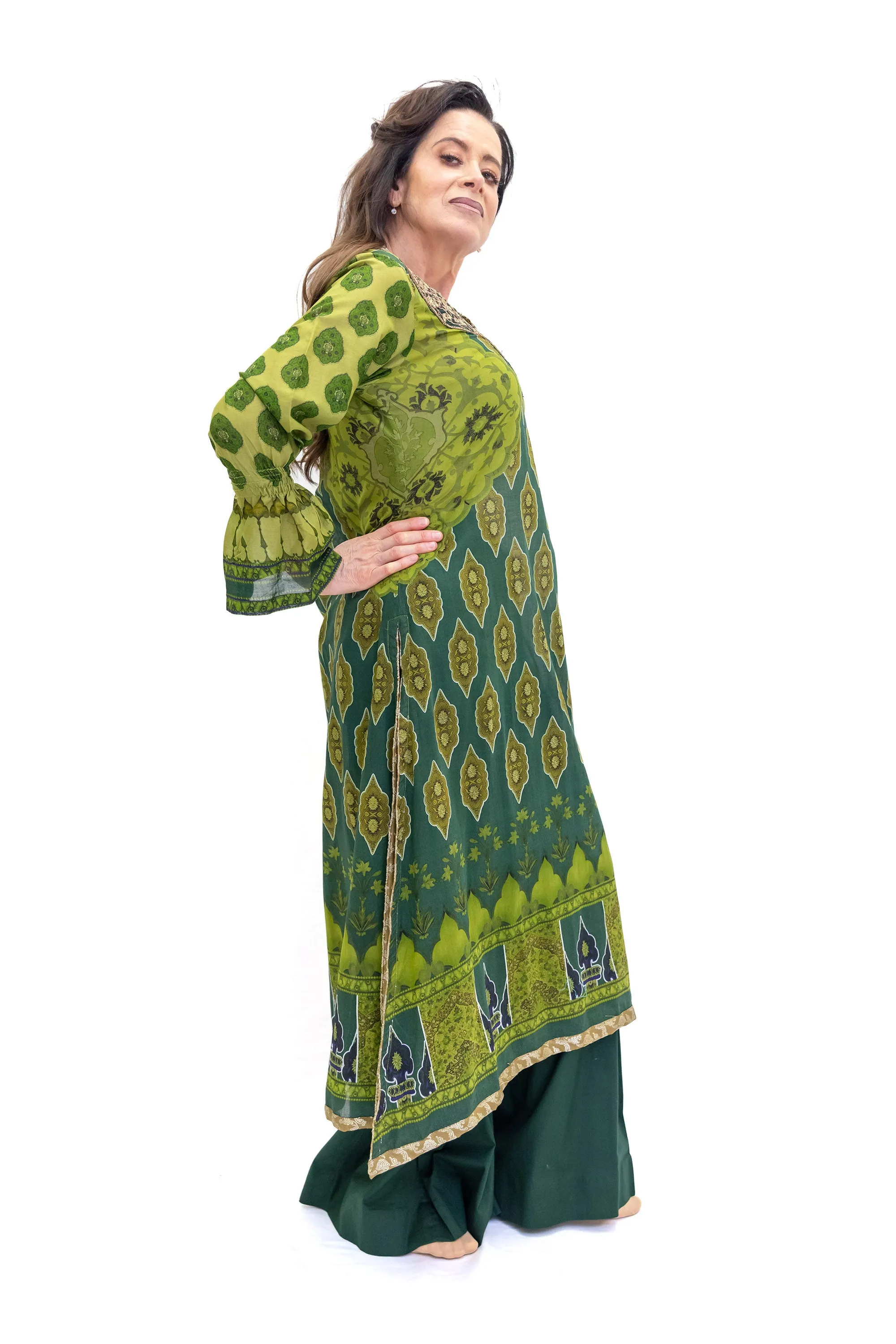 Green Lawn Cotton Salwar Kameez - Suit - Maria b.