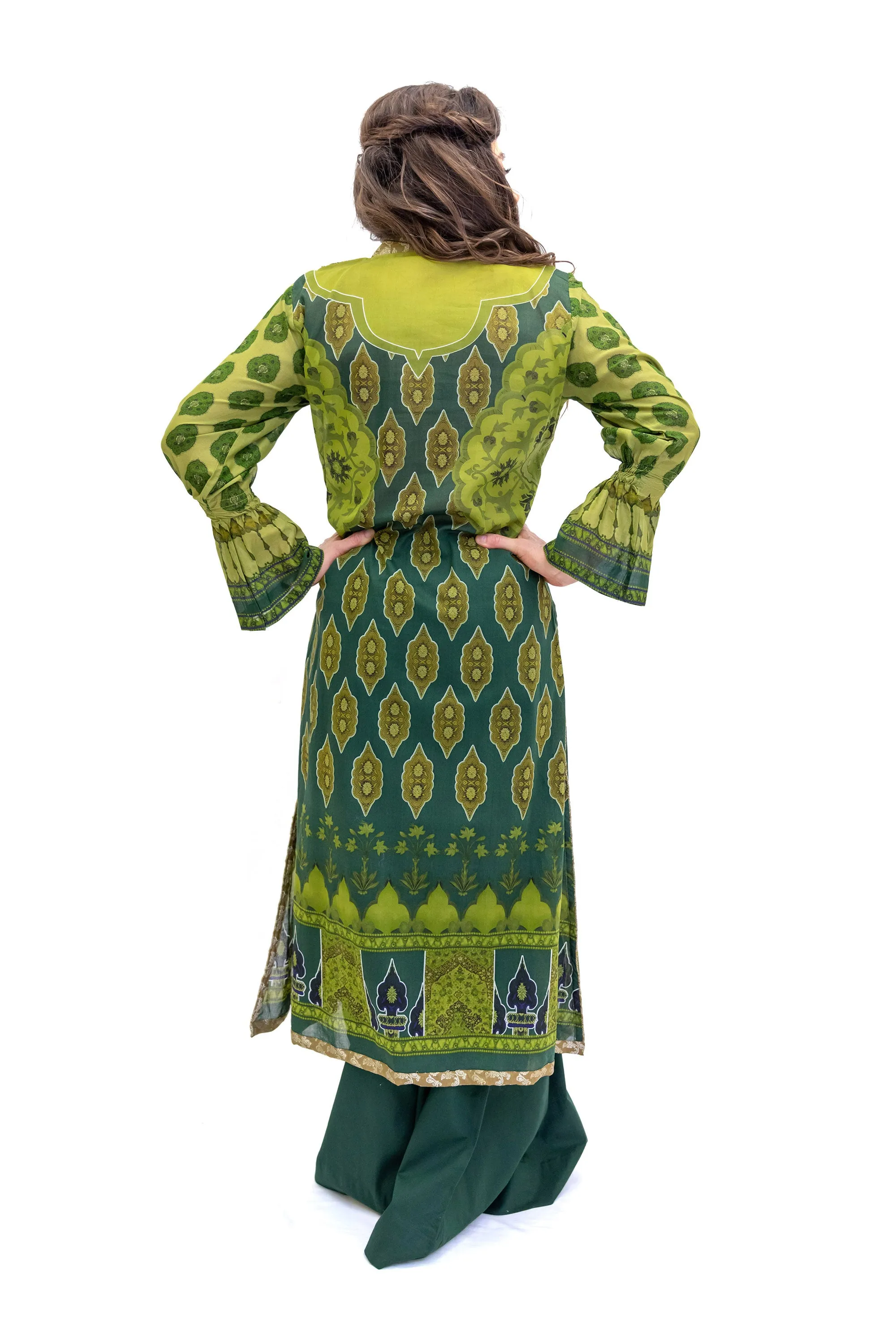 Green Lawn Cotton Salwar Kameez - Suit - Maria b.