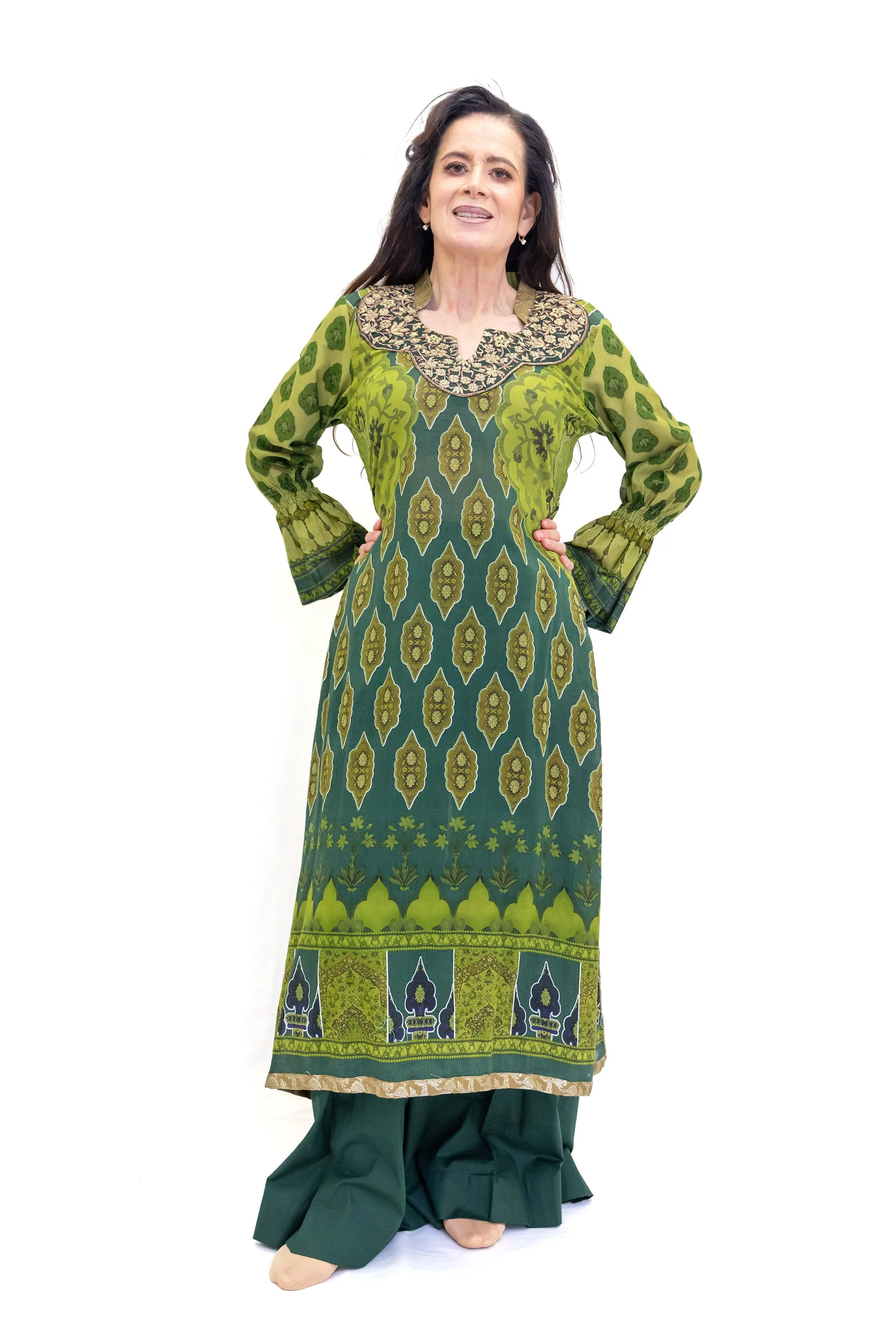 Green Lawn Cotton Salwar Kameez - Suit - Maria b.