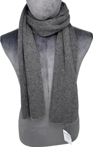 Grey Ribbed Supersoft Scarf One Size