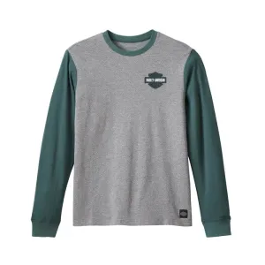 Harley-Davidson® Men's Racing Tee - Colorblocked - Heather Grey