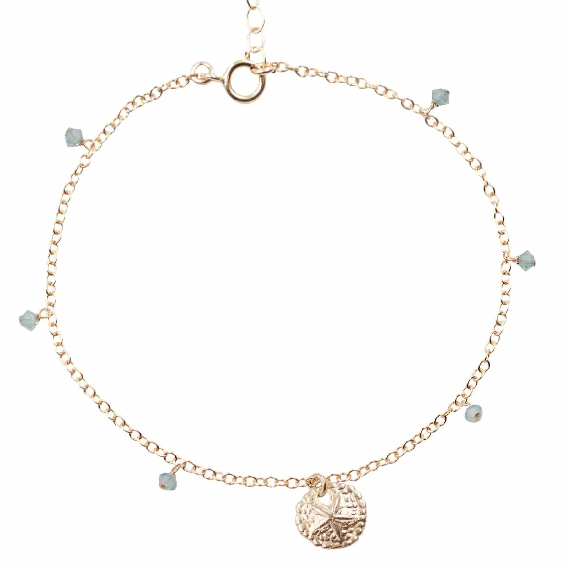 Head Over Heels Sand Dollar Charm Anklet