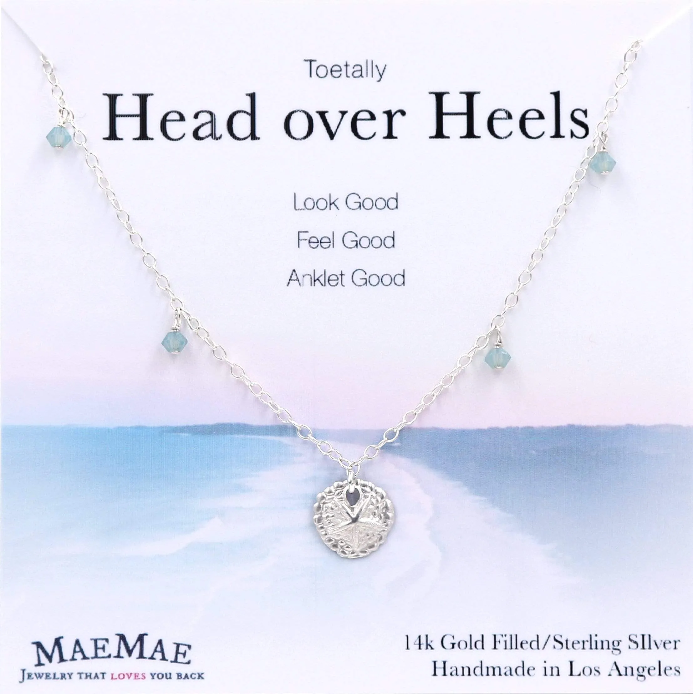 Head Over Heels Sand Dollar Charm Anklet
