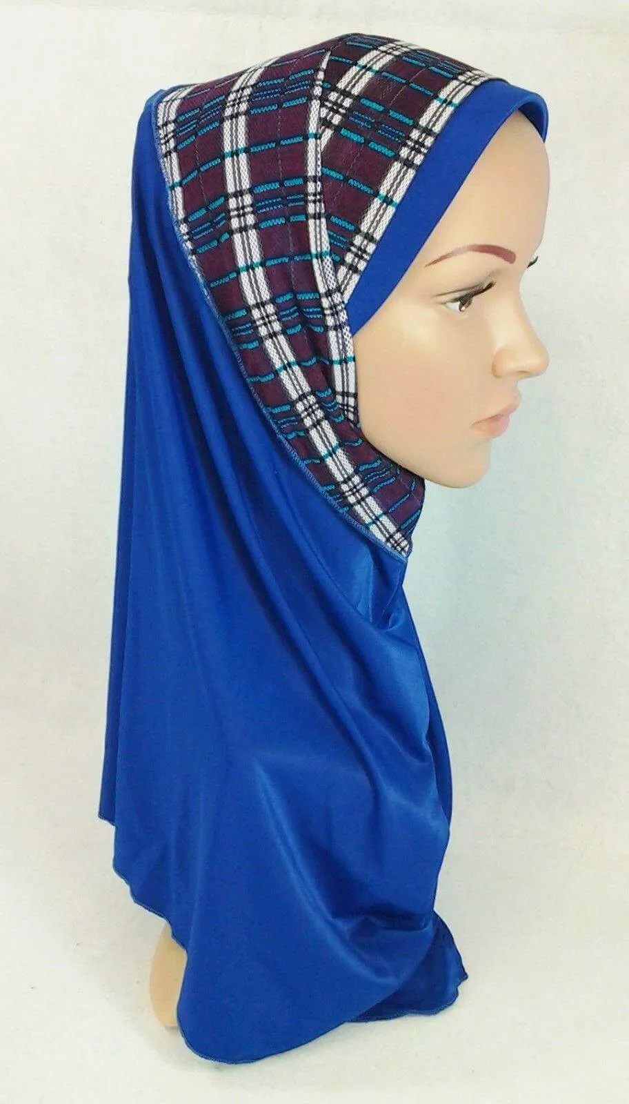 High Quality Viscose Lycra Lace Muslim Hijab Islamic Scarf Shawls Slip-on