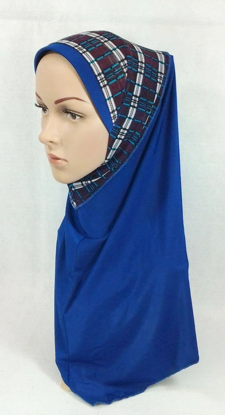 High Quality Viscose Lycra Lace Muslim Hijab Islamic Scarf Shawls Slip-on